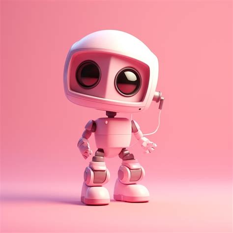 Premium Ai Image A Pink Robot With A Stethoscope On Its Head Is