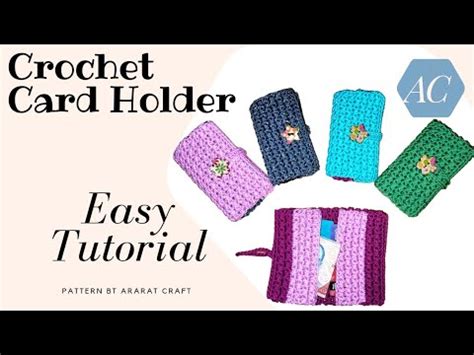 Crochet Card Holder Merajut Dompet Kartu Easy Tutorial YouTube