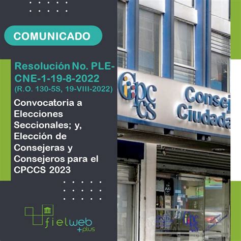 Resolución No PLE CNE 1 19 8 2022 Boletín Jurídico