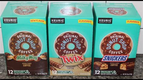 The Original Donut Shop Coffee Milky Way Twix And Snickers Review Youtube