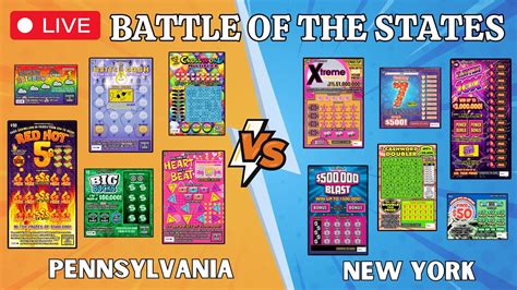 BATTLE OF THE STATESPENNSYLVANIA Vs NEW YORK SCRATCH OFF LOTTERY