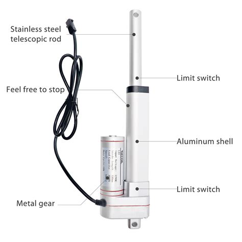 SLA10S Heavy Duty 6000N 1320lbs Linear Actuator 10 Inch DC 14V With