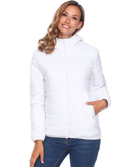 Womens Lightweight Packable Hooded Down Jacket Puffer Down Coats