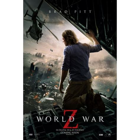 World War Z Movie Poster 24inch x 36inch Poster 24x36 Multi-Color ...