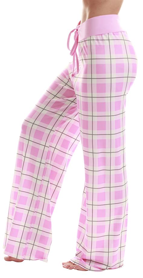 Just Love Women Buffalo Plaid Pajama Pants Sleepwear Pink White Plaid