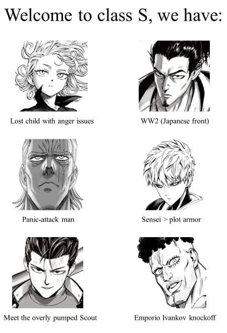 Class S heroes in a nutshell (part 1) : r/OnePunchMan