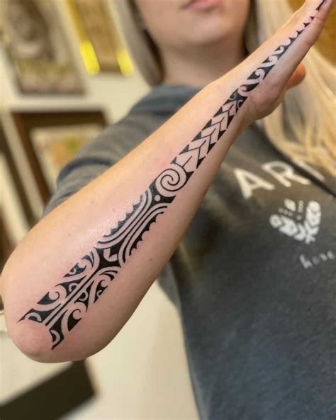 Polynesian Forearm Tattoo Polynesian Tattoo Meanings Tribal Forearm