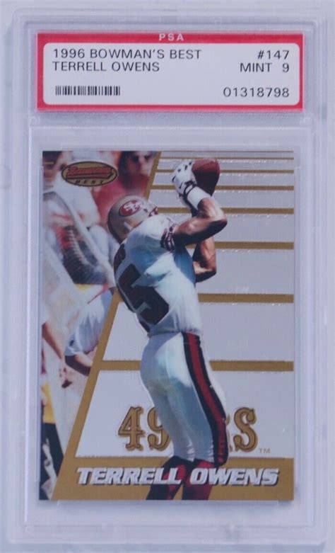 Bowmans Best Terrell Owens Rookie Rc Psa Mint Hof Ers Ebay