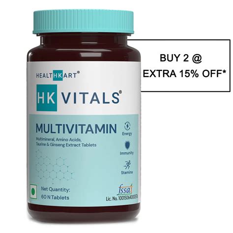 Healthkart Multivitamin With Minerals Ginseng Extract Unflavoured