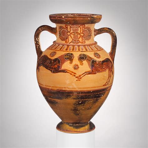 Attributed To The Prometheus Painter Terracotta Neck Amphora Storage