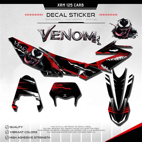 Honda Xrm Carb Decals Riders Base Fully Laminated Gloss Vinyl