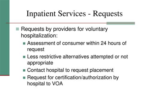 Ppt Inpatient Services Powerpoint Presentation Free Download Id341330