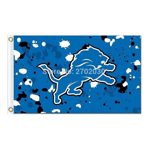 Detroit Lions Flag 3x5ft Banner Polyester American Football Lions032