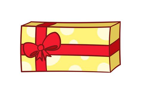 caja de regalo con dibujos animados de arco ilustración de regalo de