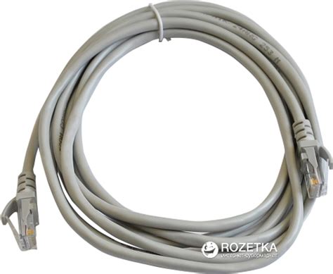 Патч корд Atcom CAT5e RJ45 UTP 3 м Сірий 4718 фото відгуки