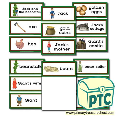 Jack And The Beanstalk Flashcards Primary Treasure Chest