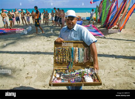 Cabaretedominican Republicwest Indiescaribbeanman Selling Beaded