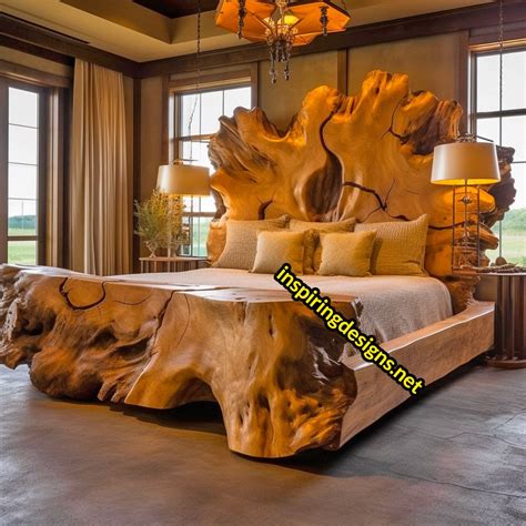 These Live Edge Wood Slab Bed Frames Turn Your Bed Into A Stunning