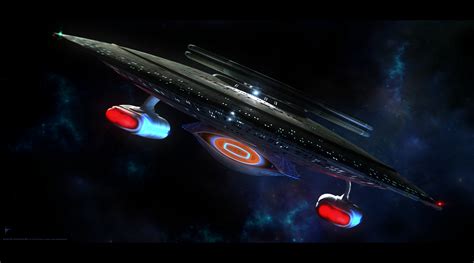 Robert Bonchune Nebula Class Starship With Weapons Pod Star Trek Voyager