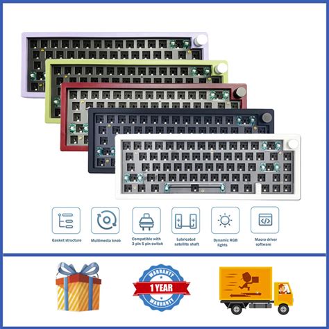 GMK67 65 Gasket Bluetooth 2 4G Wireless Hot Swappable Customized Mechanical Keyboard Kit RGB