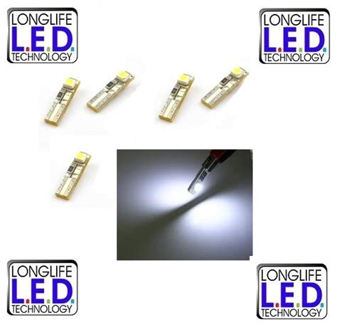 4 AMPOULE T5 A DOUBLE LED SMD BLANC XENON POUR MIROIRS COURTOISIE