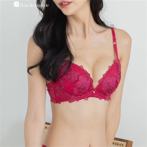 フランデランジェリー fran de lingerie Shiny Fleur シャイニーフルール コーディネートブラジャー B65 G75カップ ローズワイン ファッション通販