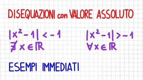 Disequazioni Con Valore Assoluto Esempi Immediti Ev Youtube