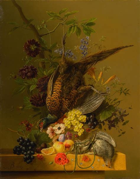 Slovak Zatisie S Bazantom A Ovocim Still Life With Pheasant And Fruit