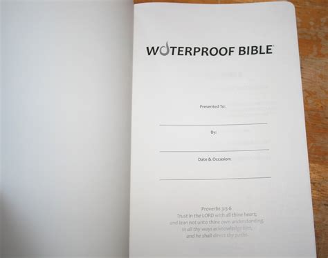 Waterproof Bible - Review