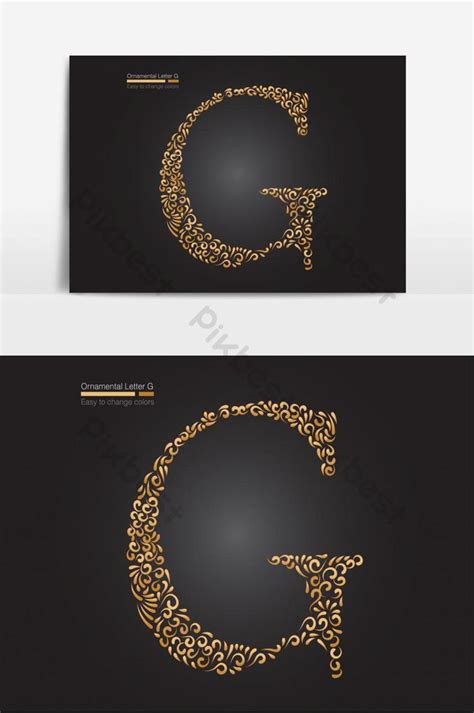 Elegant Golden Ornamental Letter G Png Images Eps Free Download Pikbest