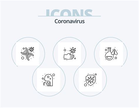 Coronavirus Line Icon Pack Icon Design Bacterium Protection