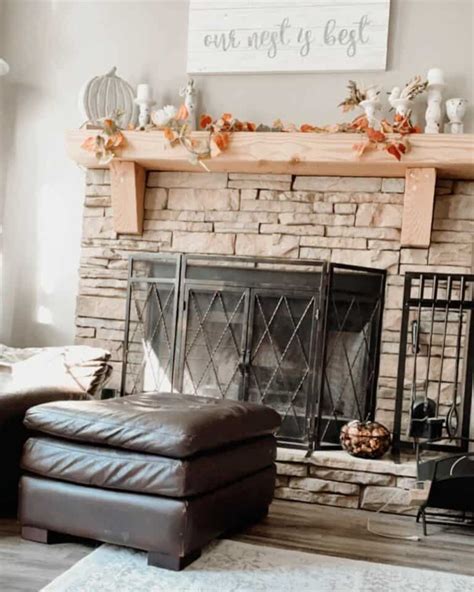 Fall Mantel Décor With Rustic White Candlesticks Soul Lane