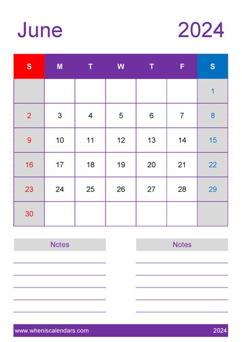 June Calendar Large Print Monthly Calendar