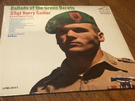 Vintage SSgt Barry Sadler Ballad Of The Green Berets Vinyl LP 1966 In