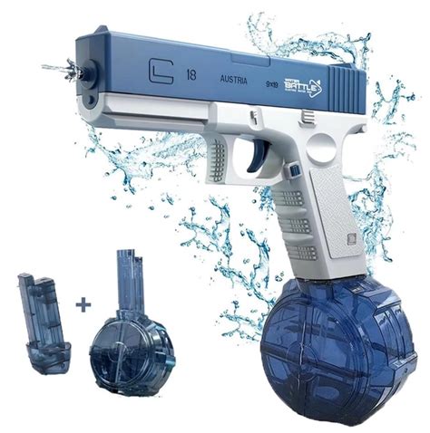 Водяной пістолет електричний акумуляторний Water Gun Glock синій ...