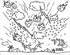 Plague Of Hail Coloring Page Coloring Pages