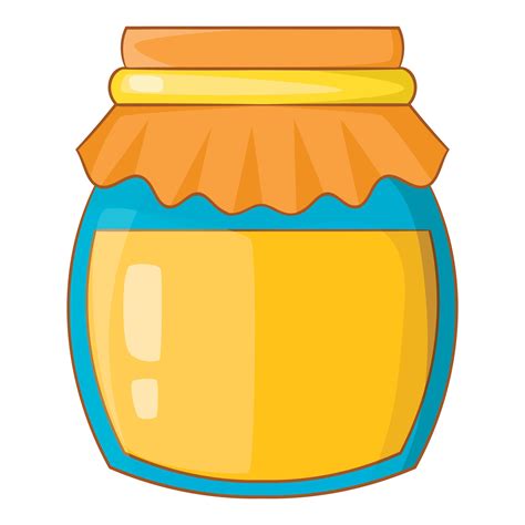 Jar of honey icon, cartoon style 15076492 Vector Art at Vecteezy