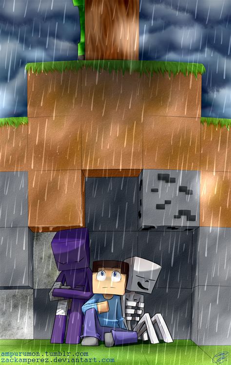 [Minecraft] - Rainy Day by ZackAmperez on DeviantArt