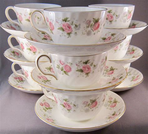 Minton Spring Bouquet Bone China Tea Cup And Saucer Sets 9 England