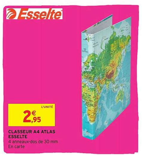 Promo Classeur A4 Atlas Esselte chez Intermarché iCatalogue fr