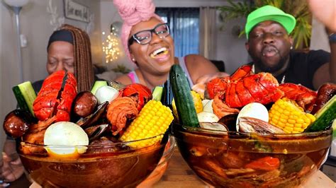 Nana Is Back Lobster Seafood Boil Bloveslife Garlic Butter Sauce With A Twist Mukbang