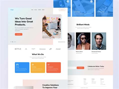 professional modern web template website design upwork