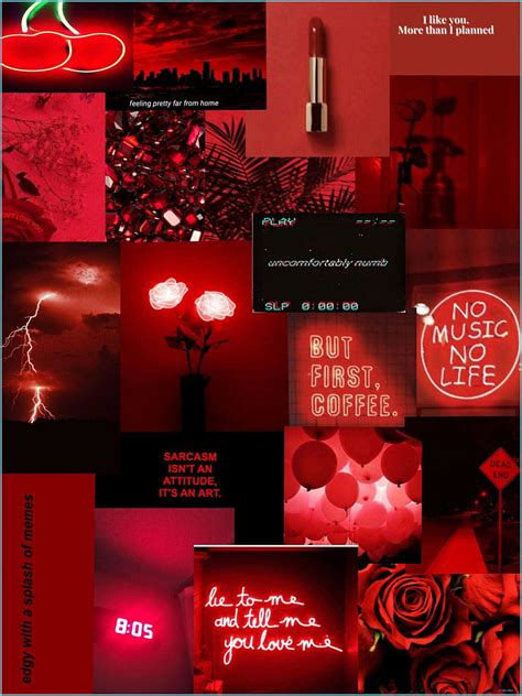 Red Aesthetic Collage Laptop - Red Collage, Black Aesthetic Collage HD phone wallpaper | Pxfuel