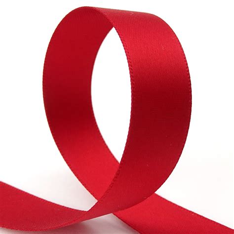 15mm Red Double Sided Satin Ribbon X 25m Roll Ribbon Uk