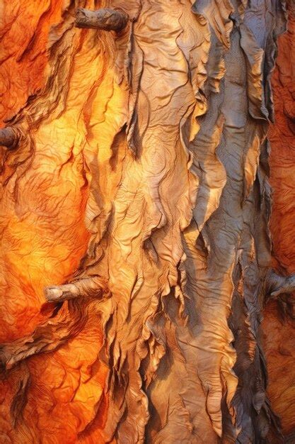 Premium Ai Image Closeup Of Tree Bark Patterns In Sunlight Created With Generative Ai