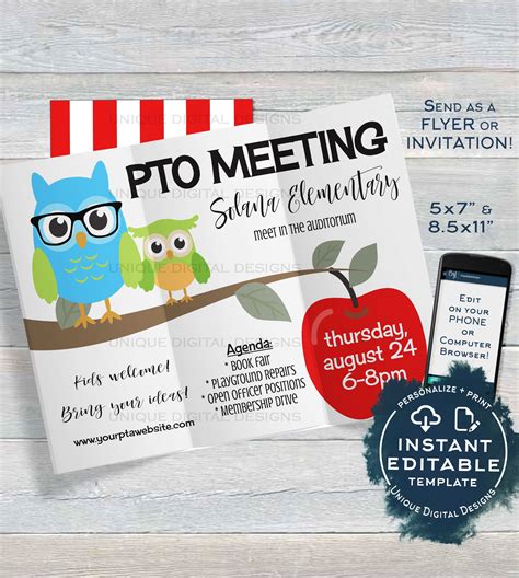 Parent Teacher Meeting Invitation Perfect Customized Printable