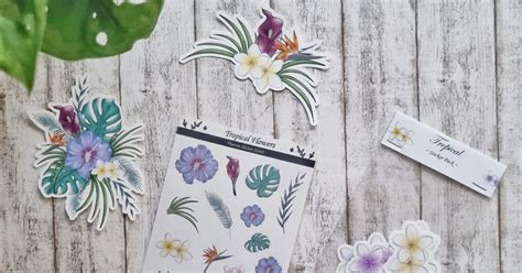 Tropical Vinyl Sticker Set Sticker Shop Julsdreamart
