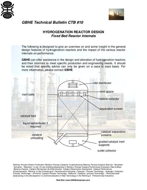 Hydrogenation Reactor Design Considerations