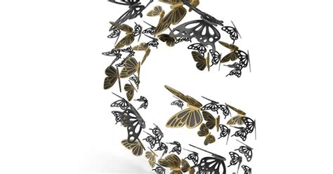 Black Butterfly Letter G 3d Incl Alphabet And Nature Envato Elements