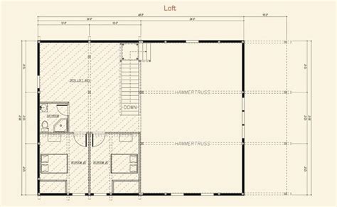 Barn Home Kit Loft Floor Plan Dream Acreage Combo Barn House Kits